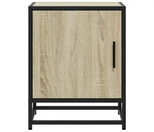 Naktinė Spintelė Sonoma Ąžuolas 40X31X50 Cm Mediena Ir Metalas
