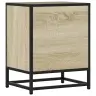 Naktinė Spintelė Sonoma Ąžuolas 40X31X50 Cm Mediena Ir Metalas