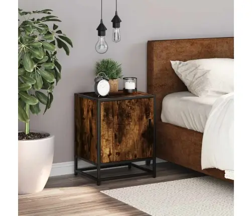 Naktsskapītis, 40X31X50 Cm, Inženierijas Koks Metāls Vidaxl Naktsskapītis, 40X31X50 Cm, Inženierijas Koks Metāls Vidaxl