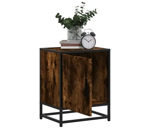 Naktsskapītis, 40X31X50 Cm, Inženierijas Koks Metāls Vidaxl Naktsskapītis, 40X31X50 Cm, Inženierijas Koks Metāls Vidaxl