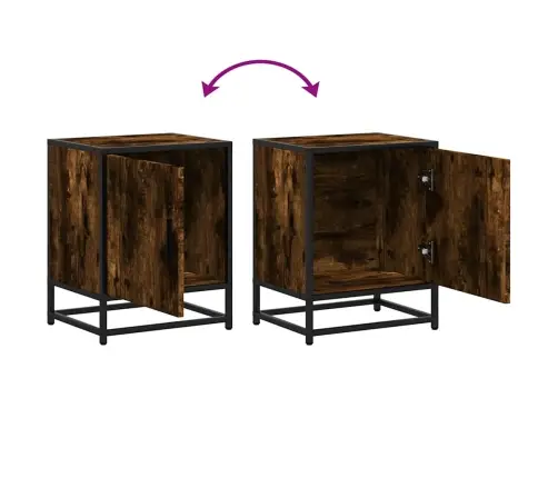 Naktsskapītis, 40X31X50 Cm, Inženierijas Koks Metāls Vidaxl Naktsskapītis, 40X31X50 Cm, Inženierijas Koks Metāls Vidaxl