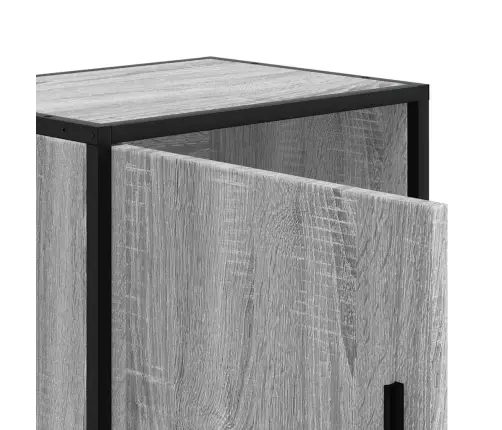 Naktsskapītis, Pelēki, 40X31X50 Cm, Inženierijas Koks Metāls Vidaxl