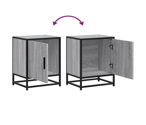 Öökapid 2 Tk Hall Sonoma 40X31X50 Cm Engineered Wood And Metal