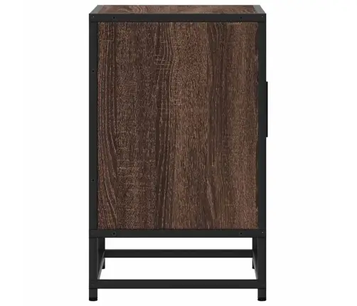 Naktsskapītis Brūns Ozols 40X31X50 Cm Inženierijas Koks Metāls Vidaxl Naktsskapītis Brūns Ozols 40X31X50 Cm Inženierijas Koks Metāls Vidaxl