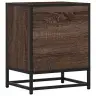 Naktsskapītis Brūns Ozols 40X31X50 Cm Inženierijas Koks Metāls Vidaxl Naktsskapītis Brūns Ozols 40X31X50 Cm Inženierijas Koks Metāls Vidaxl