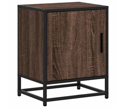 Spintelės Prie Lovos 2 Vnt Rudas Ąžuolas Mediena Ir Metalas