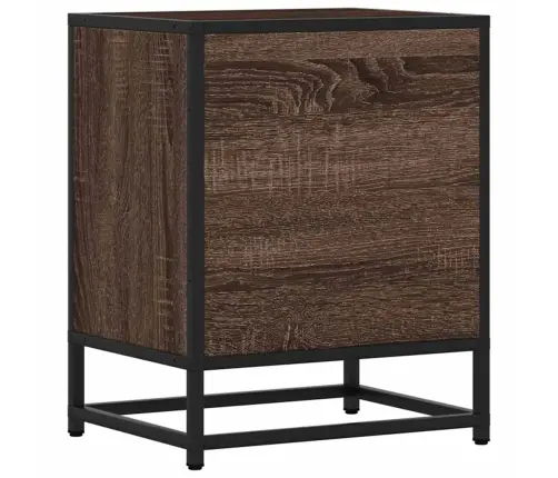 Spintelės Prie Lovos 2 Vnt Rudas Ąžuolas Mediena Ir Metalas