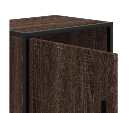 Spintelės Prie Lovos 2 Vnt Rudas Ąžuolas Mediena Ir Metalas