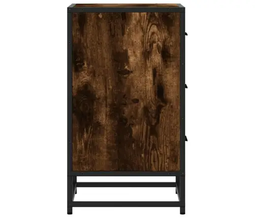 Naktsskapītis, 40X34,5X60 Cm, Inženierijas Koks Metāls Vidaxl