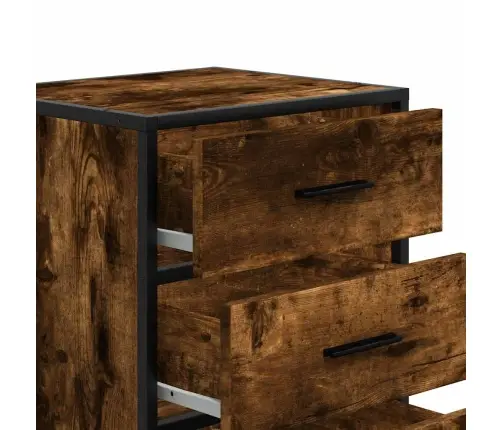 Naktsskapītis, 40X34,5X60 Cm, Inženierijas Koks Metāls Vidaxl