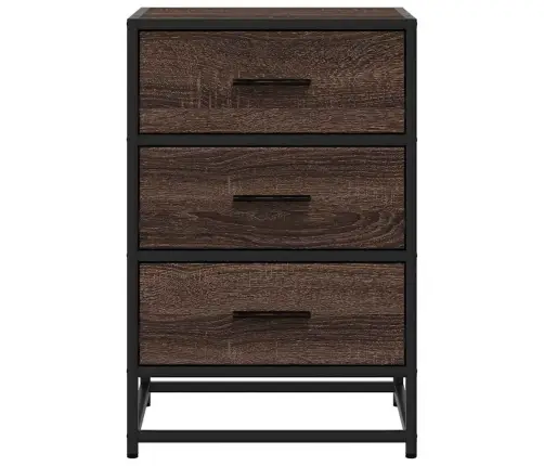 Naktsskapītis, 40X34,5X60 Cm, Inženierijas Koks Metāls Vidaxl