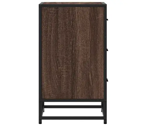 Naktsskapītis, 40X34,5X60 Cm, Inženierijas Koks Metāls Vidaxl