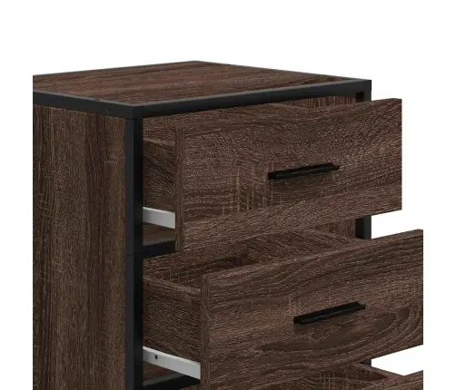 Naktsskapītis, 40X34,5X60 Cm, Inženierijas Koks Metāls Vidaxl