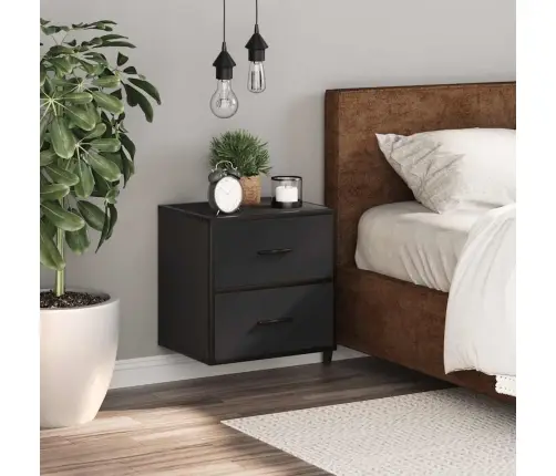 Sienas Naktsskapītis, Melns, 40X31X39,5 Cm Vidaxl