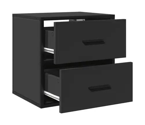 Sienas Naktsskapītis, Melns, 40X31X39,5 Cm Vidaxl