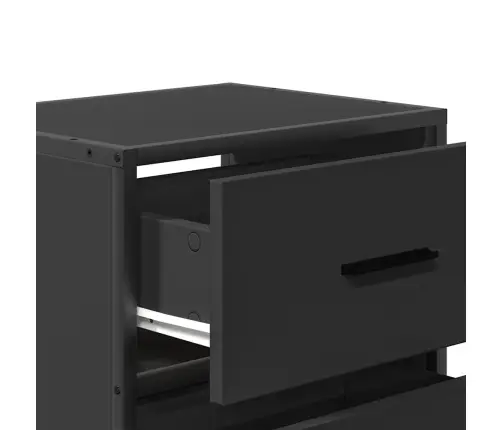 Sienas Naktsskapītis, Melns, 40X31X39,5 Cm Vidaxl