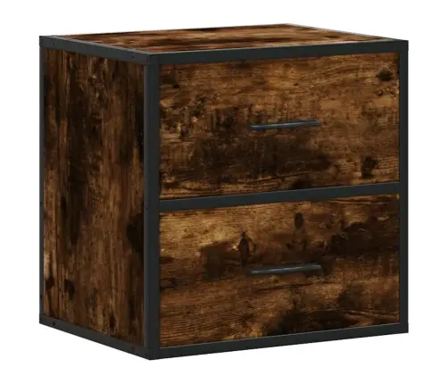 Prie Sienos Montuojama Naktinė Spintelė, Dūminio, 40X31X39,5 Cm