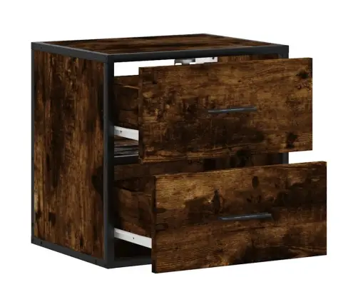 Prie Sienos Montuojama Naktinė Spintelė, Dūminio, 40X31X39,5 Cm