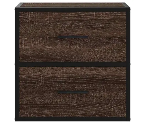 Prie Sienos Montuojama Naktinė Spintelė, Ruda, 40X31X39,5 Cm