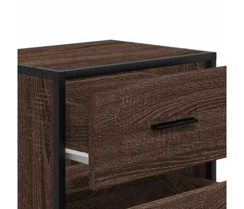 Prie Sienos Montuojama Naktinė Spintelė, Ruda, 40X31X39,5 Cm