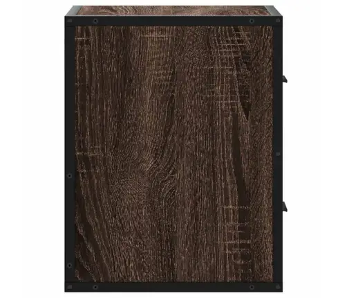 Sienas Naktsskapītis, 2 Gab., Brūna Ozolkoka, 40X31X39,5 Cm Vidaxl