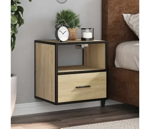 Sienas Naktsskapītis, Ozolkoka Krāsa, 40X31X39,5 Cm Vidaxl Sienas Naktsskapītis, Ozolkoka Krāsa, 40X31X39,5 Cm Vidaxl