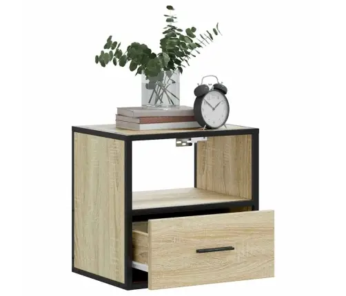 Seinale Paigaldatavad Öökapid 2 Tk Sonoma Tamm 40X31X39,5 Cm