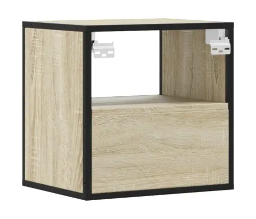 Seinale Paigaldatavad Öökapid 2 Tk Sonoma Tamm 40X31X39,5 Cm