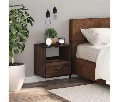 Sienas Naktsskapītis, Brūna Ozolkoka, 40X31X39,5 Cm Vidaxl Sienas Naktsskapītis, Brūna Ozolkoka, 40X31X39,5 Cm Vidaxl