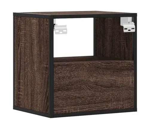 Sienas Naktsskapītis, Brūna Ozolkoka, 40X31X39,5 Cm Vidaxl Sienas Naktsskapītis, Brūna Ozolkoka, 40X31X39,5 Cm Vidaxl