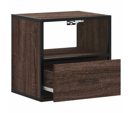 Sienas Naktsskapītis, 2 Gab., Brūna Ozolkoka, 40X31X39,5 Cm Vidaxl