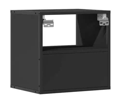 Sieninės Naktinės Spintelės, 2Vnt., Juodos, 40X31X39,5Cm