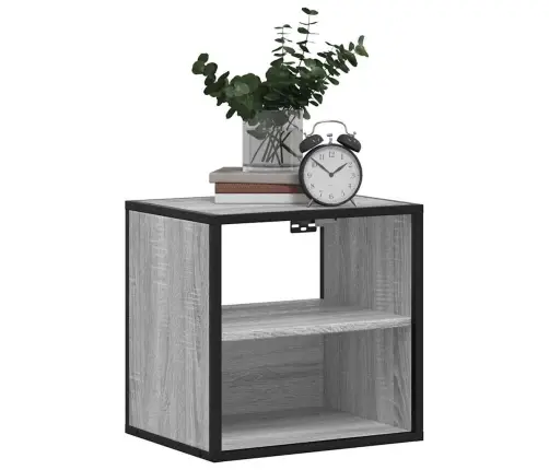 Sieninės Naktinės Spintelės, 2Vnt, Pilka, 40X31X39,5 Cm