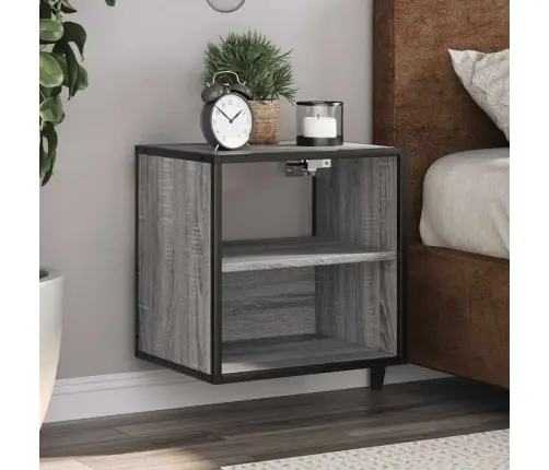 Sieninės Naktinės Spintelės, 2Vnt, Pilka, 40X31X39,5 Cm