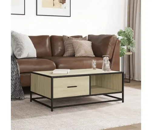 Kafijas Galdiņš, Ozola Krāsa, 90X57X35 Cm, Inženierijas Koks Vidaxl