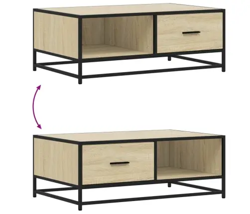 Kafijas Galdiņš, Ozola Krāsa, 90X57X35 Cm, Inženierijas Koks Vidaxl