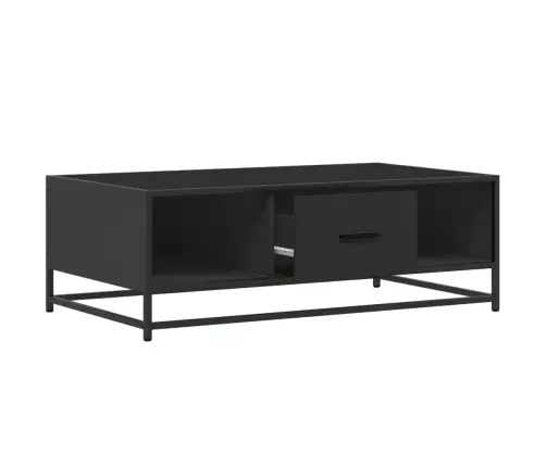 Kafijas Galdiņš, Melns, 100X57X35 Cm, Inženierijas Koks, Metāls Vidaxl