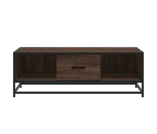 Kohvilaud, Pruun Tamm, 100X57X35 cm Tehispuit Ja Metall Kohvilaud, Pruun Tamm, 100X57X35 cm Tehispuit Ja Metall
