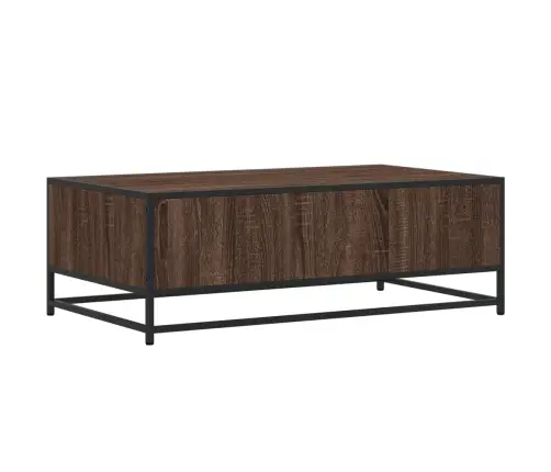 Kohvilaud, Pruun Tamm, 100X57X35 cm Tehispuit Ja Metall Kohvilaud, Pruun Tamm, 100X57X35 cm Tehispuit Ja Metall