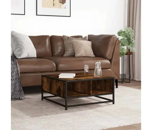 Kafijas Galdiņš Ozola Krāsa 60,5X60,5X30 Cm Inženierijas Koks Vidaxl