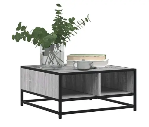 Kafijas Galdiņš, 60,5X60,5X30 Cm, Inženierijas Koks, Metāls Vidaxl