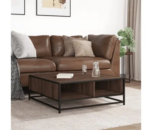 Kafijas Galdiņš, Brūna Ozola, 80X80X30 Cm, Inženierijas Koks Vidaxl