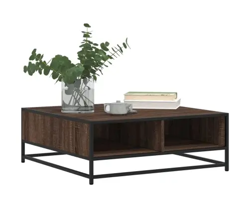 Kafijas Galdiņš, Brūna Ozola, 80X80X30 Cm, Inženierijas Koks Vidaxl