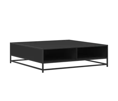 Kafijas Galdiņš Melns 100X100X30Cm Inženierijas Koks Metāls Vidaxl