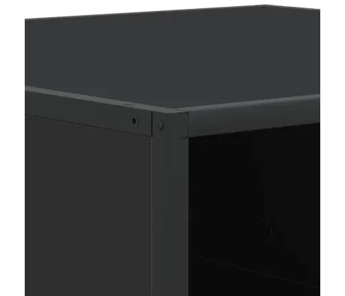 Kafijas Galdiņš Melns 100X100X30Cm Inženierijas Koks Metāls Vidaxl