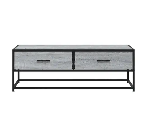 Kavos Staliukas, Pilkas Ąžuolo, 100X50X35cm Mediena Ir Metalas