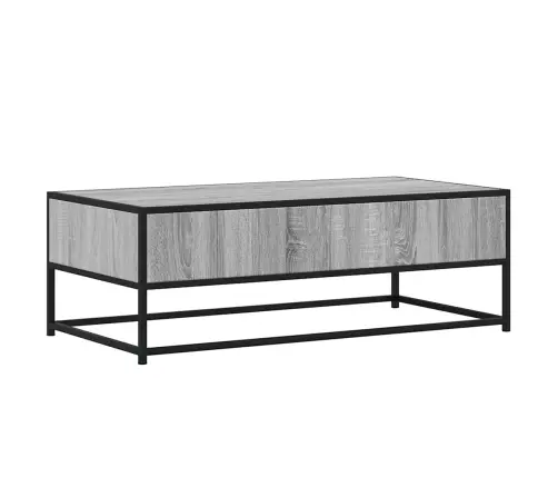 Kavos Staliukas, Pilkas Ąžuolo, 100X50X35cm Mediena Ir Metalas