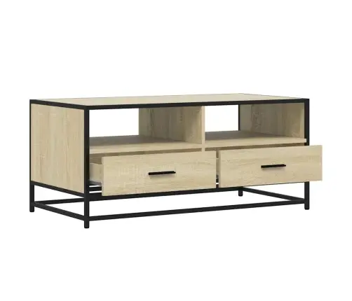 Kafijas Galdiņš, Ozola Krāsa, 100X50X45 Cm, Inženierijas Koks Vidaxl