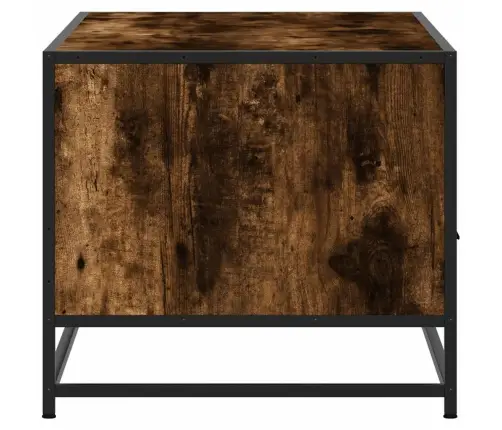 Kohvilaud, Suitsutatud Tamm, 100X50X45 cm Tehispuit Ja Metall