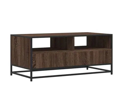 Kavos Staliukas, Rudas Ąžuolo, 100X50X45cm Mediena/Metalas